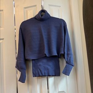 Forever 21 Indigo Knit Turtleneck